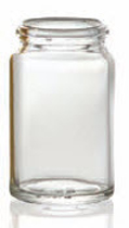 36 ml tabletpot, helder, type 3 geblazen glas