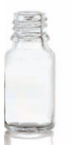 10 ml druppelfles, helder, type 3 geblazen glas